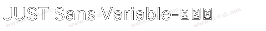 JUST Sans Variable字体转换